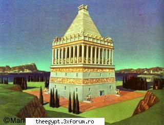 mausoleul din crede ca a fost terminat in anul 353 i.c., la 3 ani dupa moartea regelui (bodrumul de